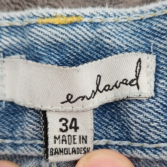 Tapered Ripped Floral Patch  Jeans - Picture 8 of 8